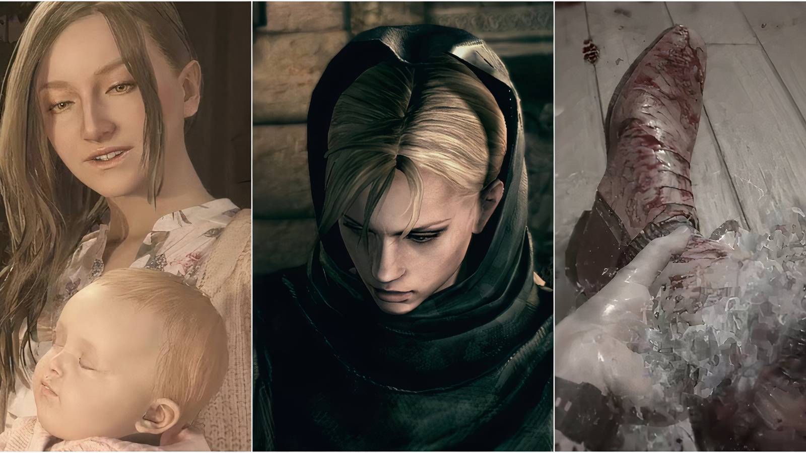 Mia, Jill, Ethan attaching his leg