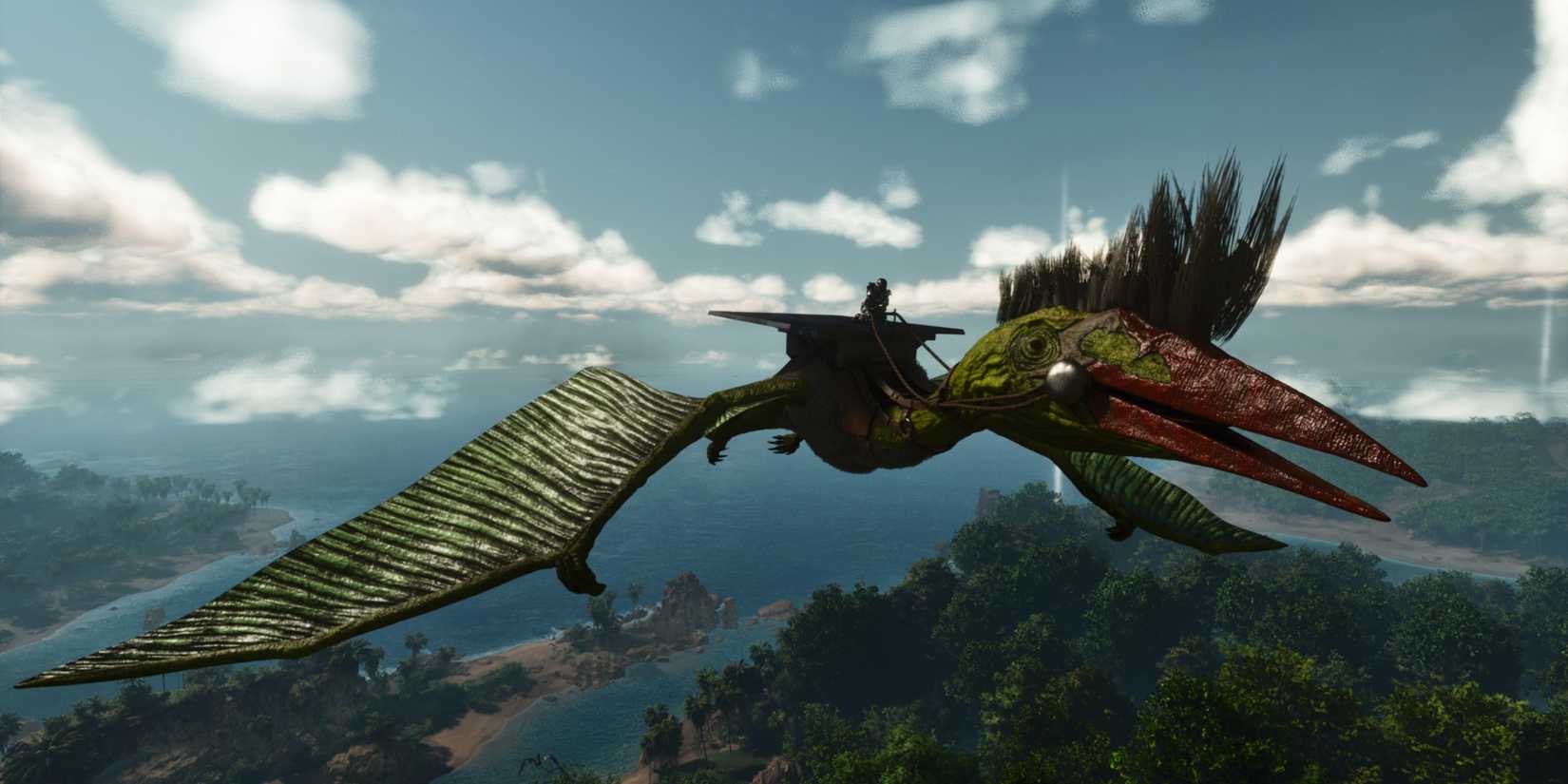 Ark Survival Ascended: Quetzal, giant bird with a platform saddle