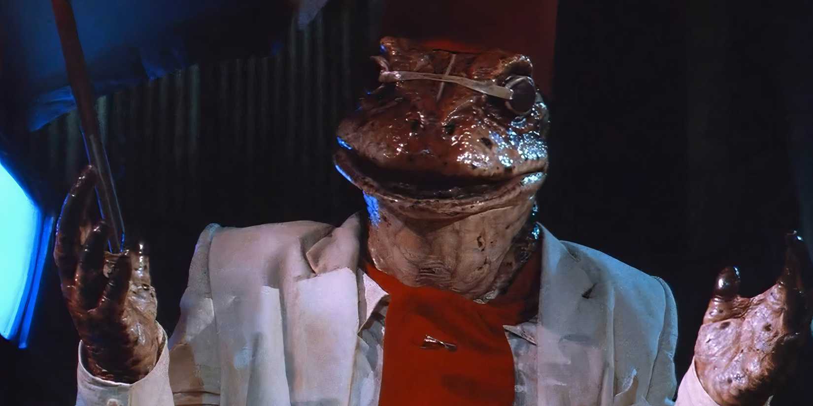 10 Best Post-Apocalyptic Movies of the 80s a frog man wearing a white suit