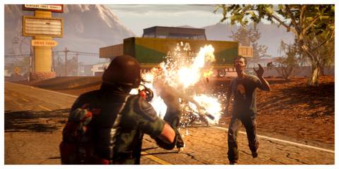State Of Decay - Steam Screenshot (Firing At A Zombie)