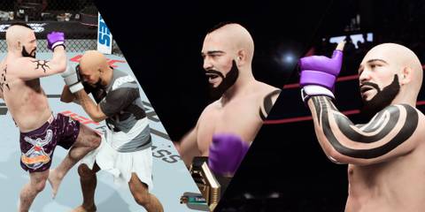 UFC 5: Created Fighter Knocking out someone, winning the title, and celebrating