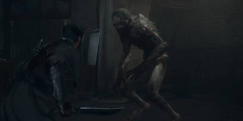 Grayson fighting a lycan