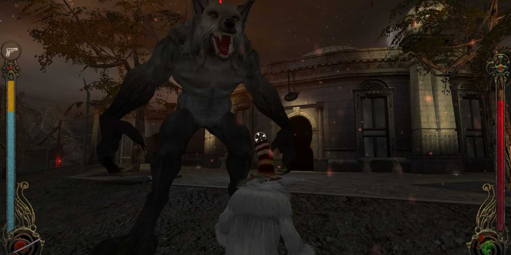 Werewolf standing over player