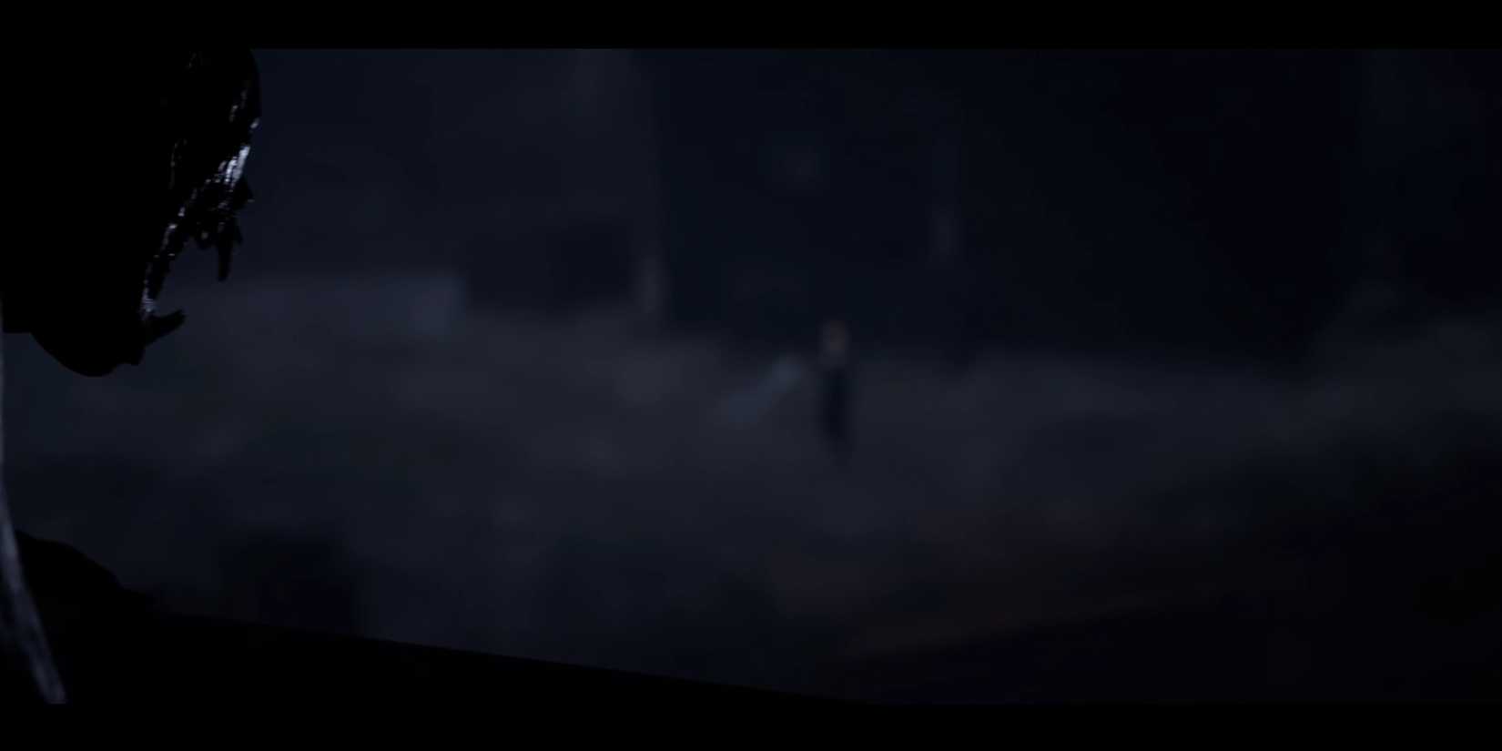 Werewolf looking down at character from roof