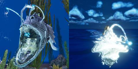 Ark: Survival Evolved: Angler Fish gathering Silica pearls