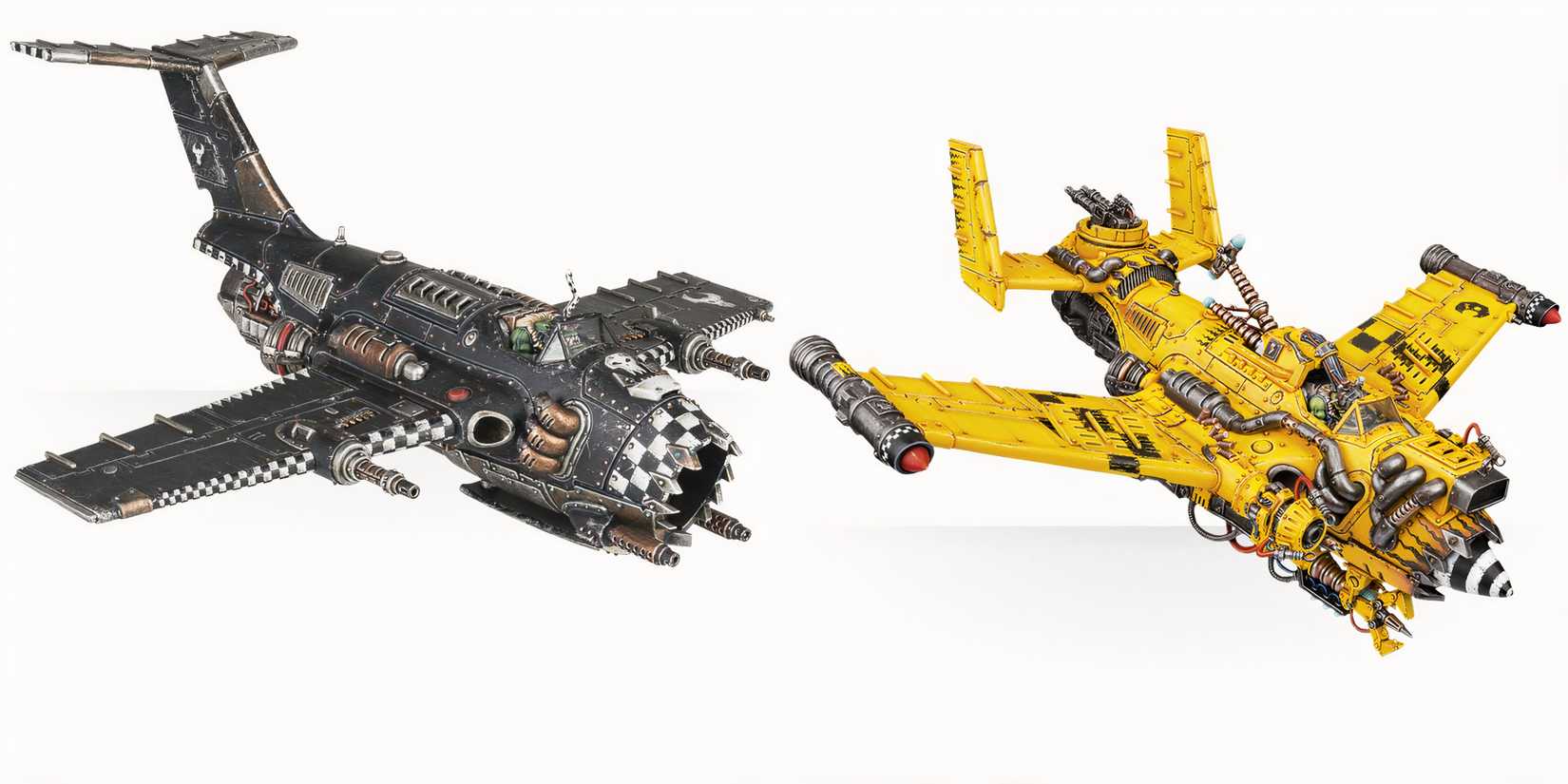 10 Most Expensive Ork Miniatures In Warhammer 40K, Ranked images of a dakkajet and Wazbom Megajet