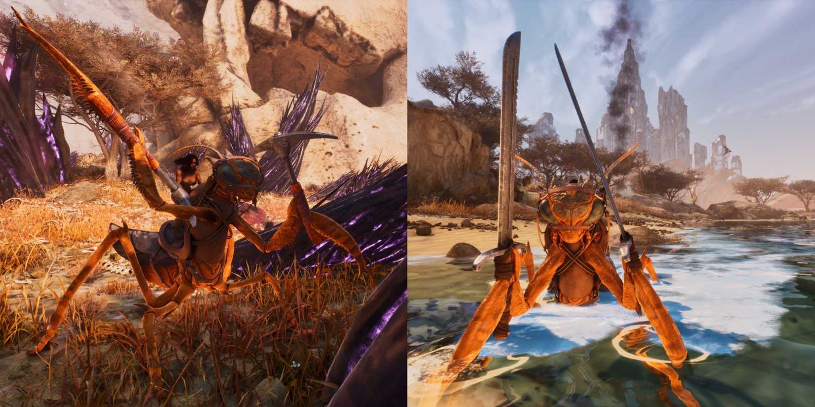 Ark: Survival Ascended: Mantis, mining and holding swords