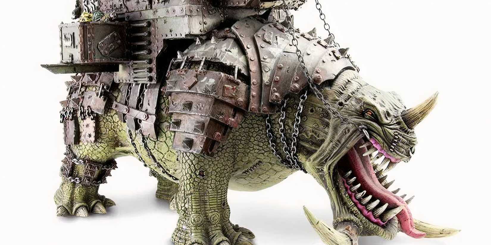 10 Most Expensive Ork Miniatures In Warhammer 40K, Ranked image of a resin Squiggoth