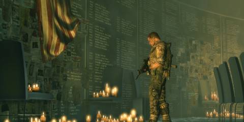 8 Video Games Where the Main Character is Psychologically Broken A Solder stands at a memorial