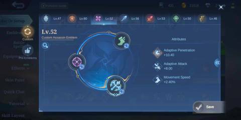 Mobile Legends: Bang Bang: Masha, best emblems, custom assassin