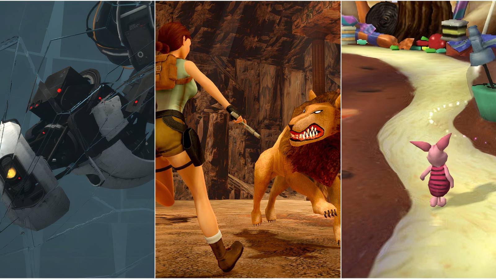 Portal, Tomb Raider, Piglet's Big Game