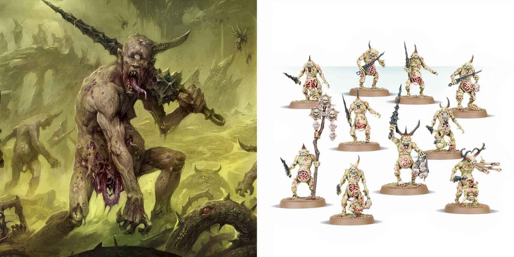 Warhammer 40k: 8 Most Common Chaos Daemons in the Lore Picture and models of Plaguebearers