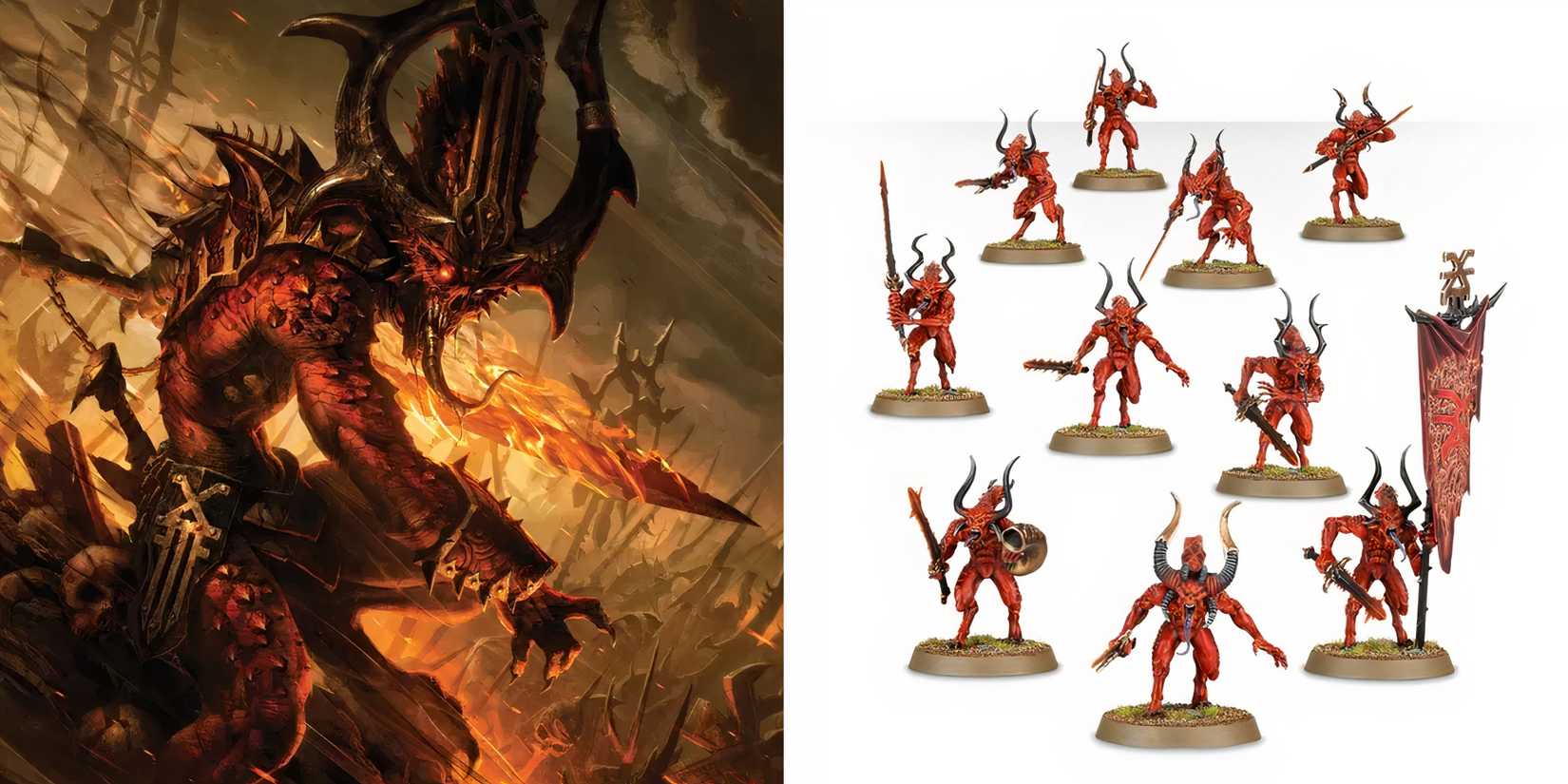 Warhammer 40k: 8 Most Common Chaos Daemons in the Lore Pictures of models of Bloodletters of Khorne