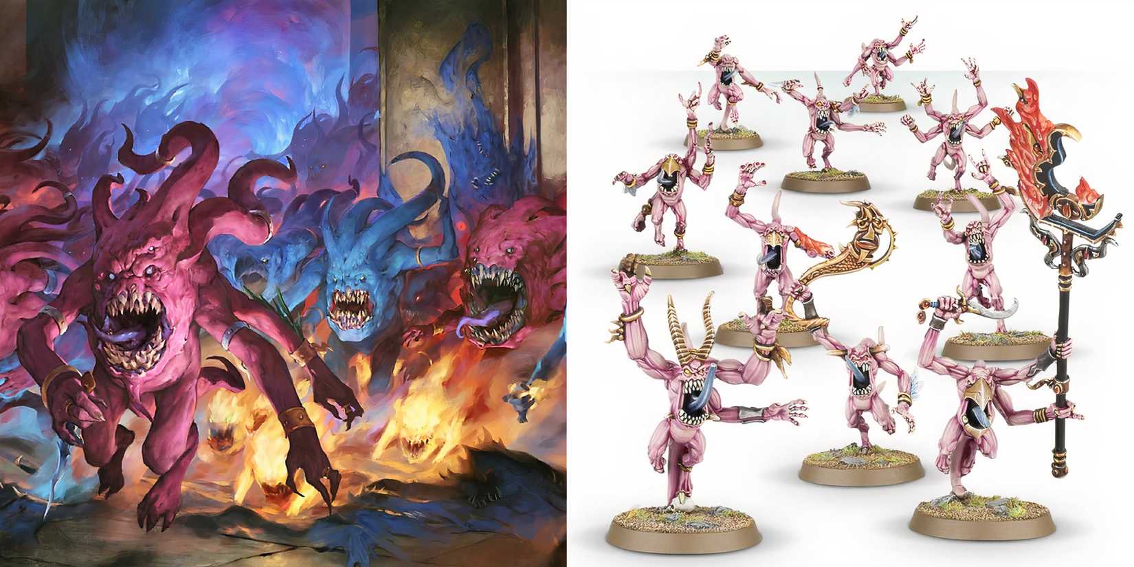 Warhammer 40k: 8 Most Common Chaos Daemons in the Lore Picture and models of Tzeentch Horrors