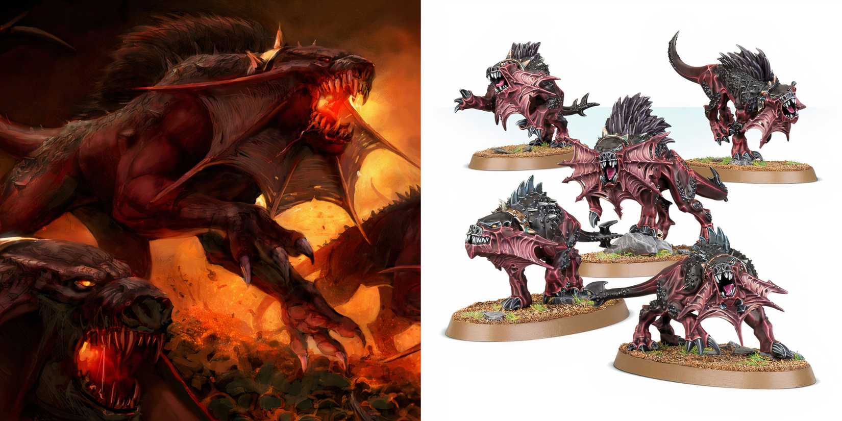 Warhammer 40k: 8 Most Common Chaos Daemons in the Lore Pictures and Models of Flesh Hounds