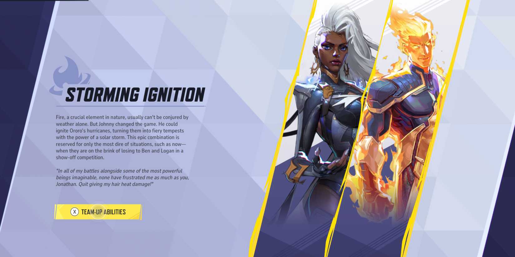 Marvel Rivals: Storming Ignition. Human Torch and Storm