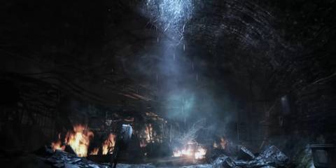 Tunnel with hole in the ceiling