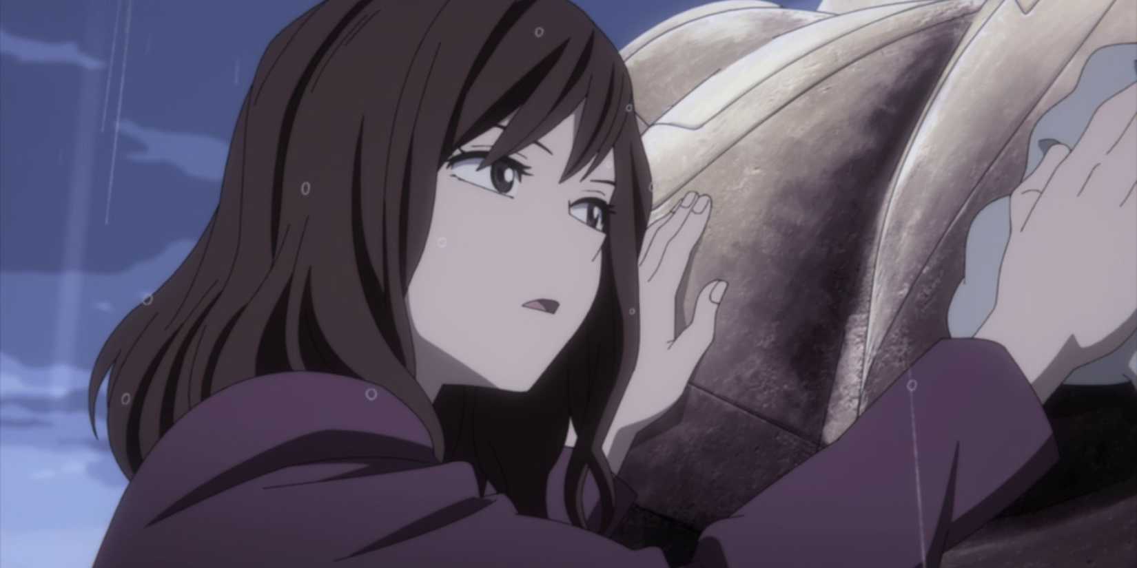 Moko cleaning All Might's statue - My Hero Academia