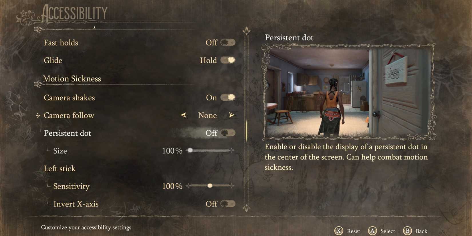 motion sickness accessibility options south of midnight