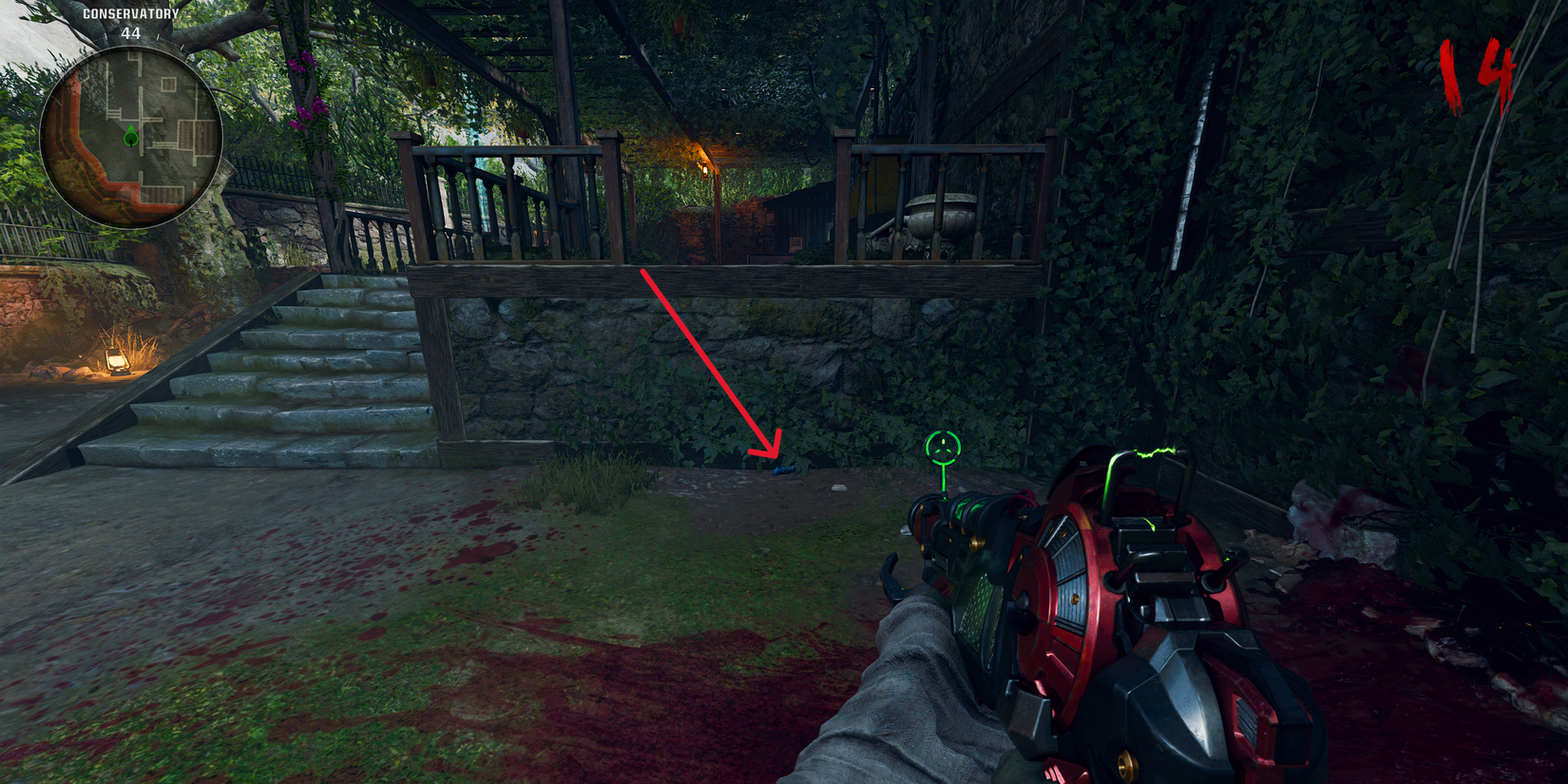 mr peeks part in the conservatory