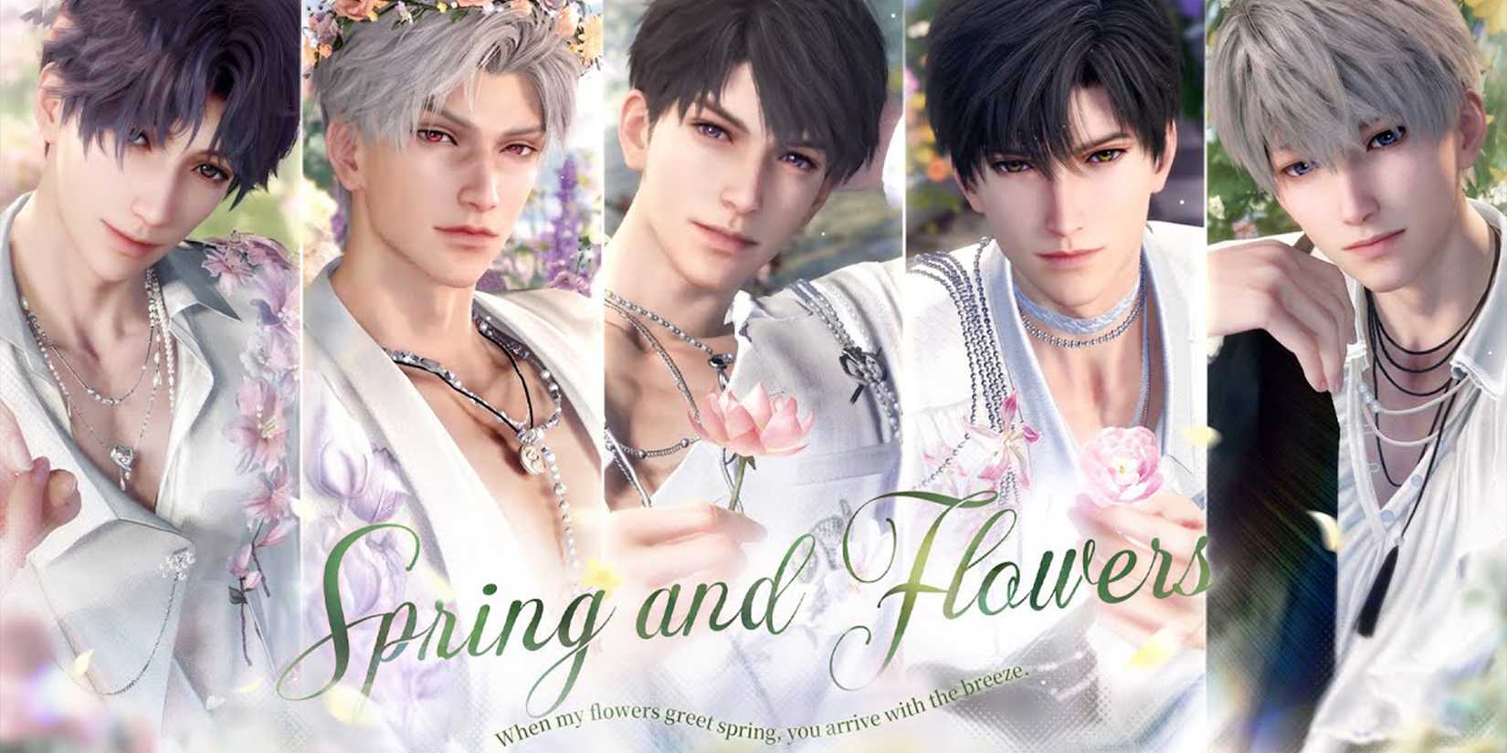 multi banner spring and flowers in love and deepspace