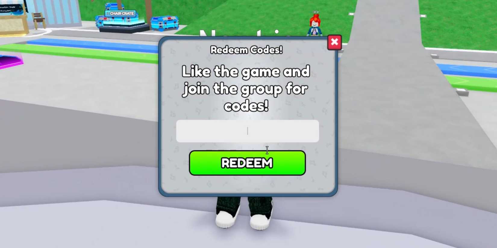 Musical Chairs the codes tab