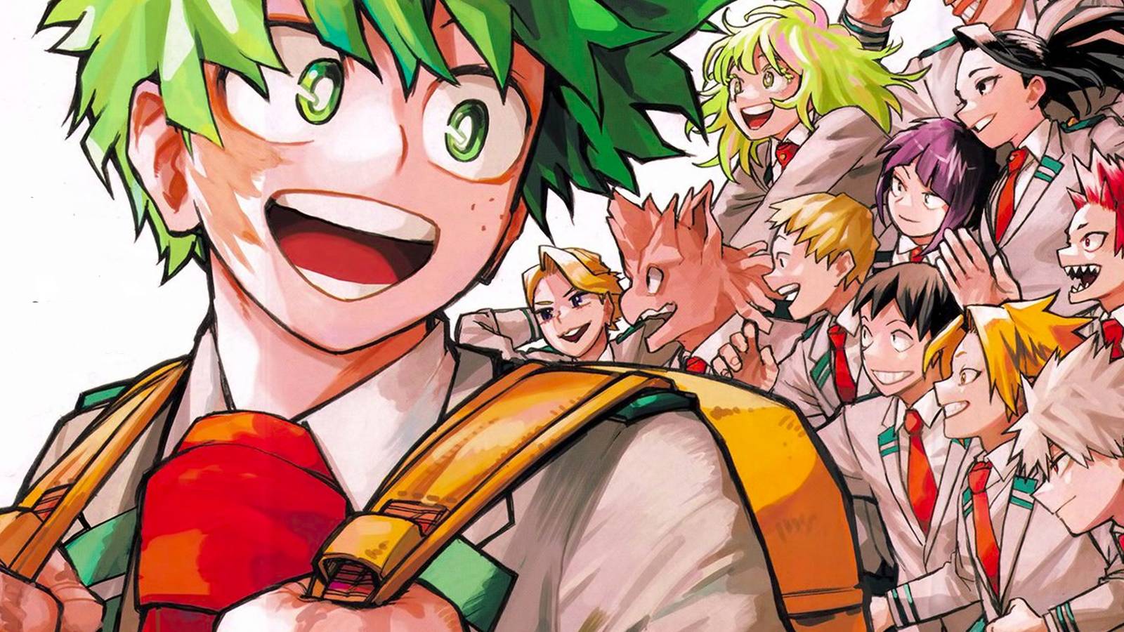 picture: characters in official ending illustration of mha.