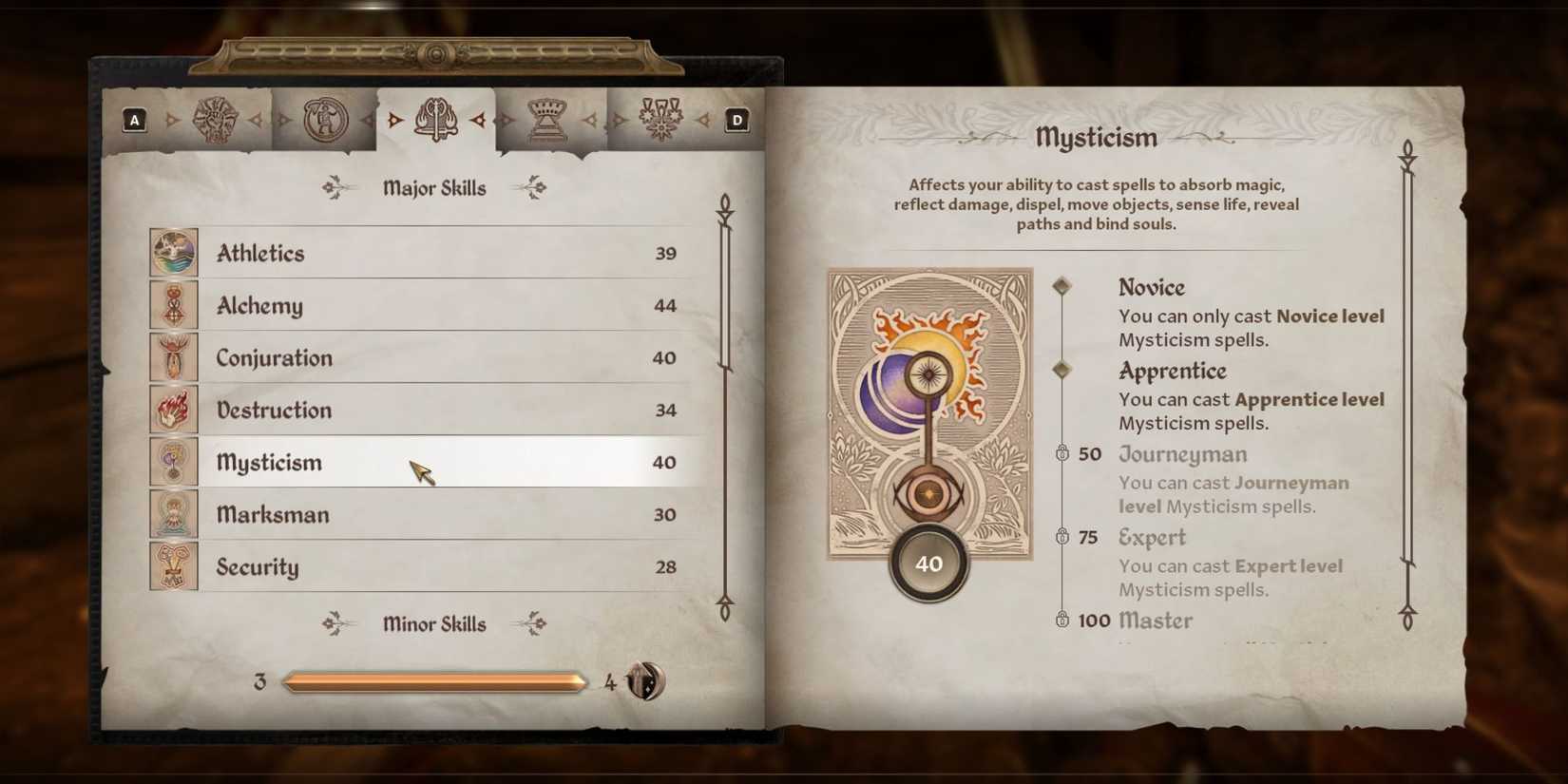 Mysticism Skill The Elder Scrolls IV Oblivion Remaster