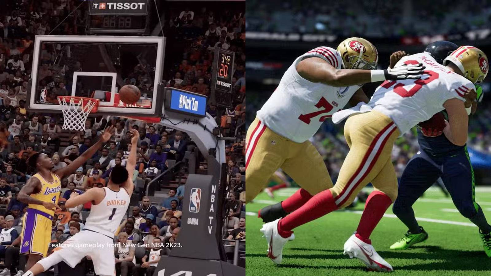 NBA 2K23  & Madden NFL 24