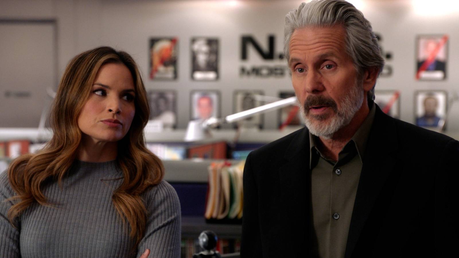 Jessica Law (Katrina Law) and Alden Parker (Gary Cole) on NCIS
