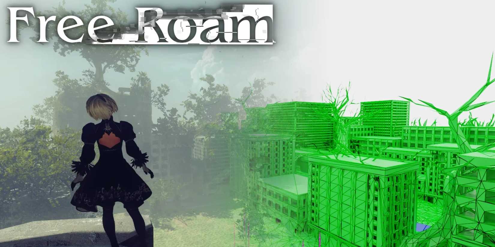 NieR Automata Free Roam Mod main image seen on the modpage