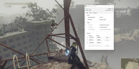 NieR Automata mod menu showing different parameters