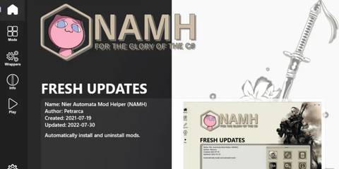 NieR Automata Mod Helper Mod main image seen on the modpage