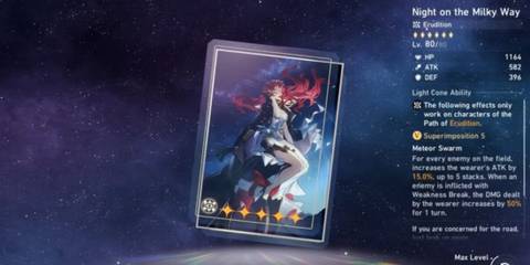 Night On The Milky Way light cone in honkai star rail