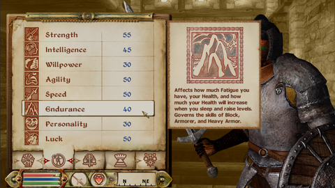 Oblivion Endurance Fatigue