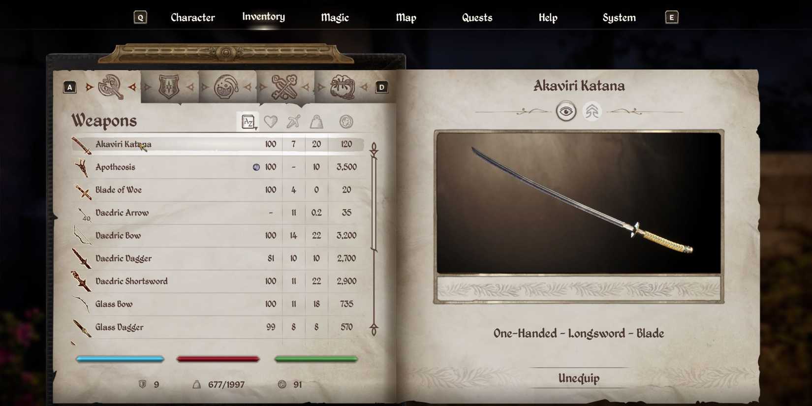 Oblivion Remastered Akaviri Katana