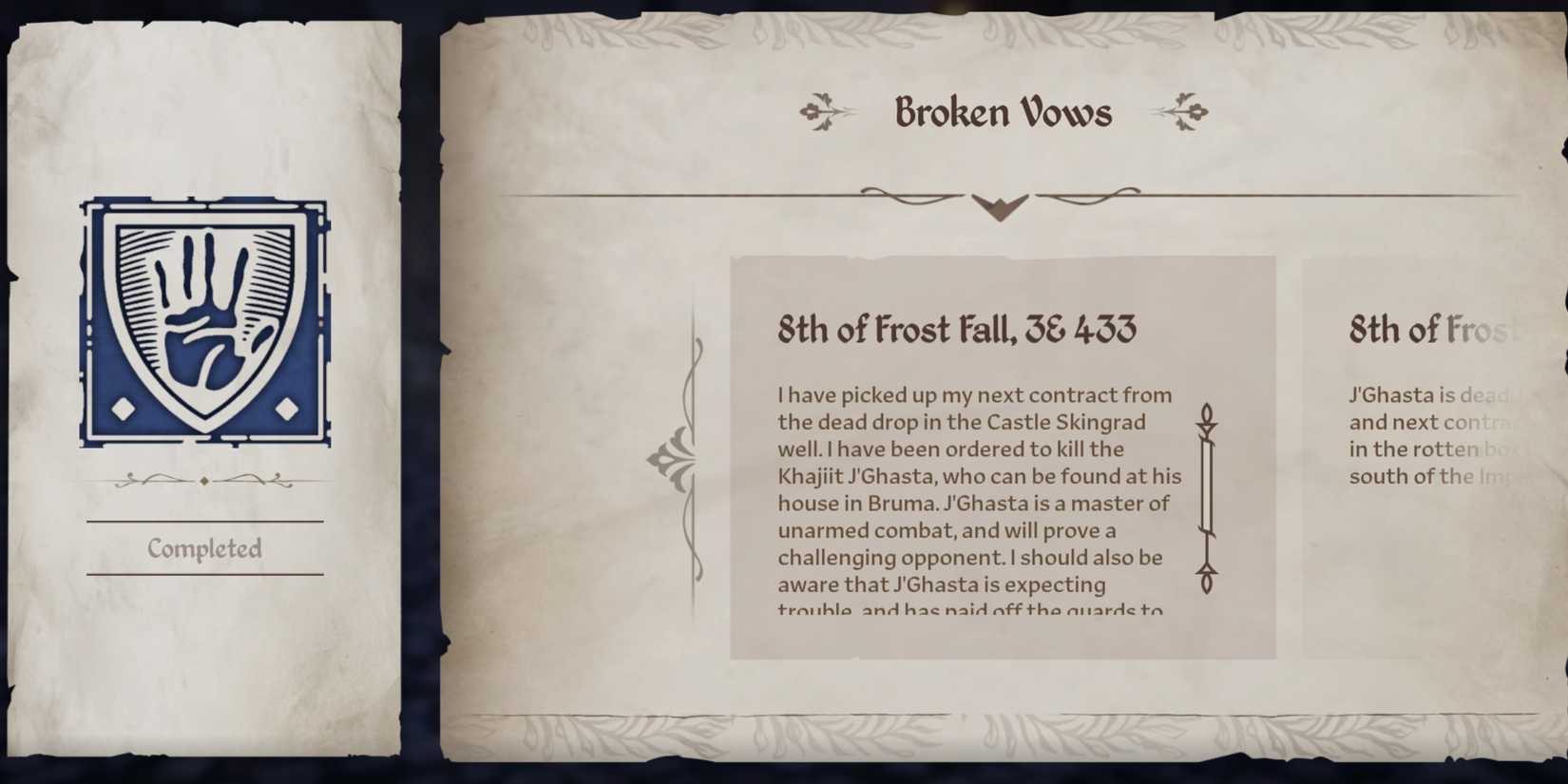 Oblivion Remastered Dark Brotherhood Walkthrough Dead Drop Broken Vows