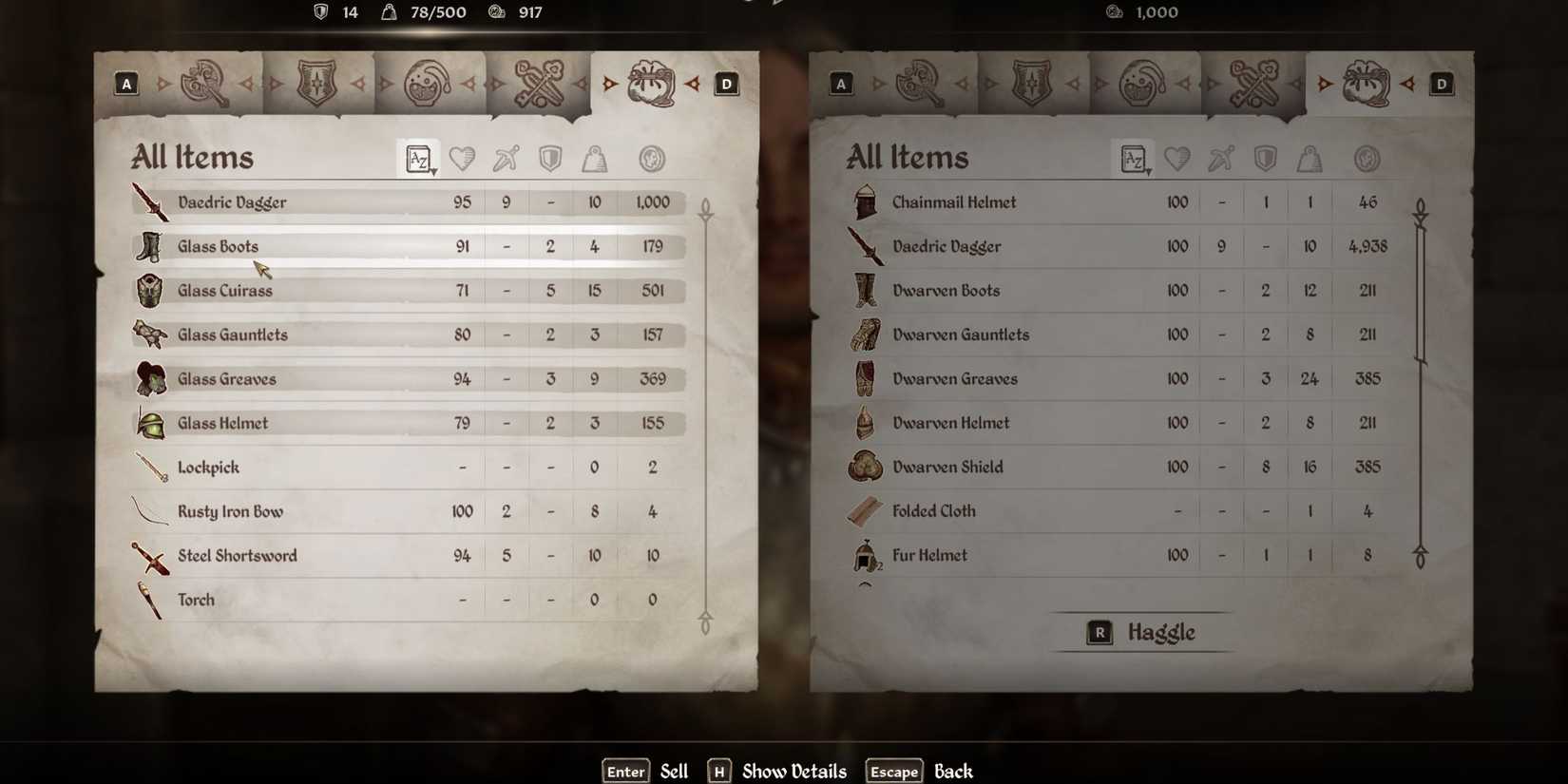 Oblivion Remastered Vendor NPC