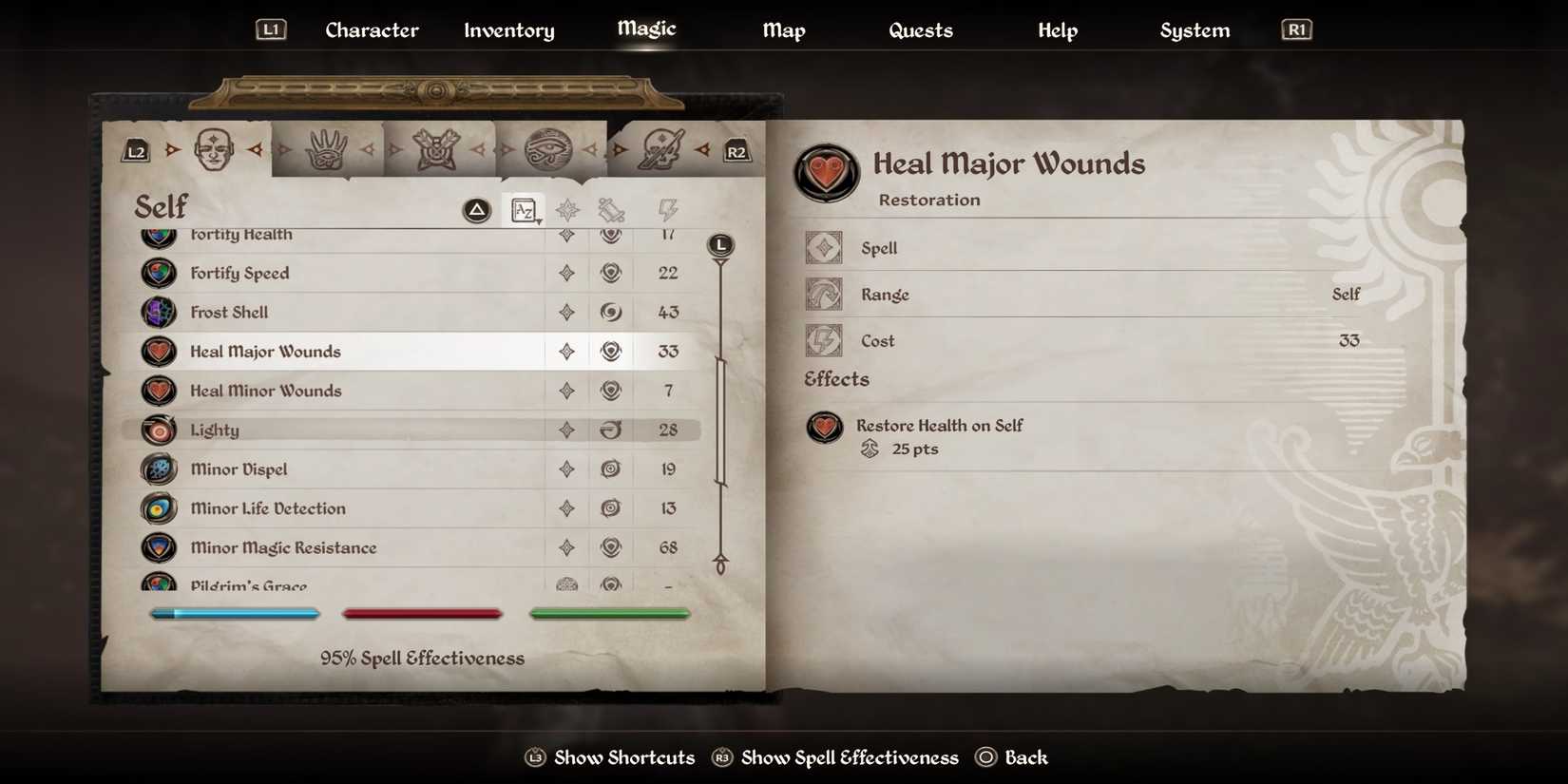 The Elder Scrolls 4 Oblivion Remastered Heal Major Wounds