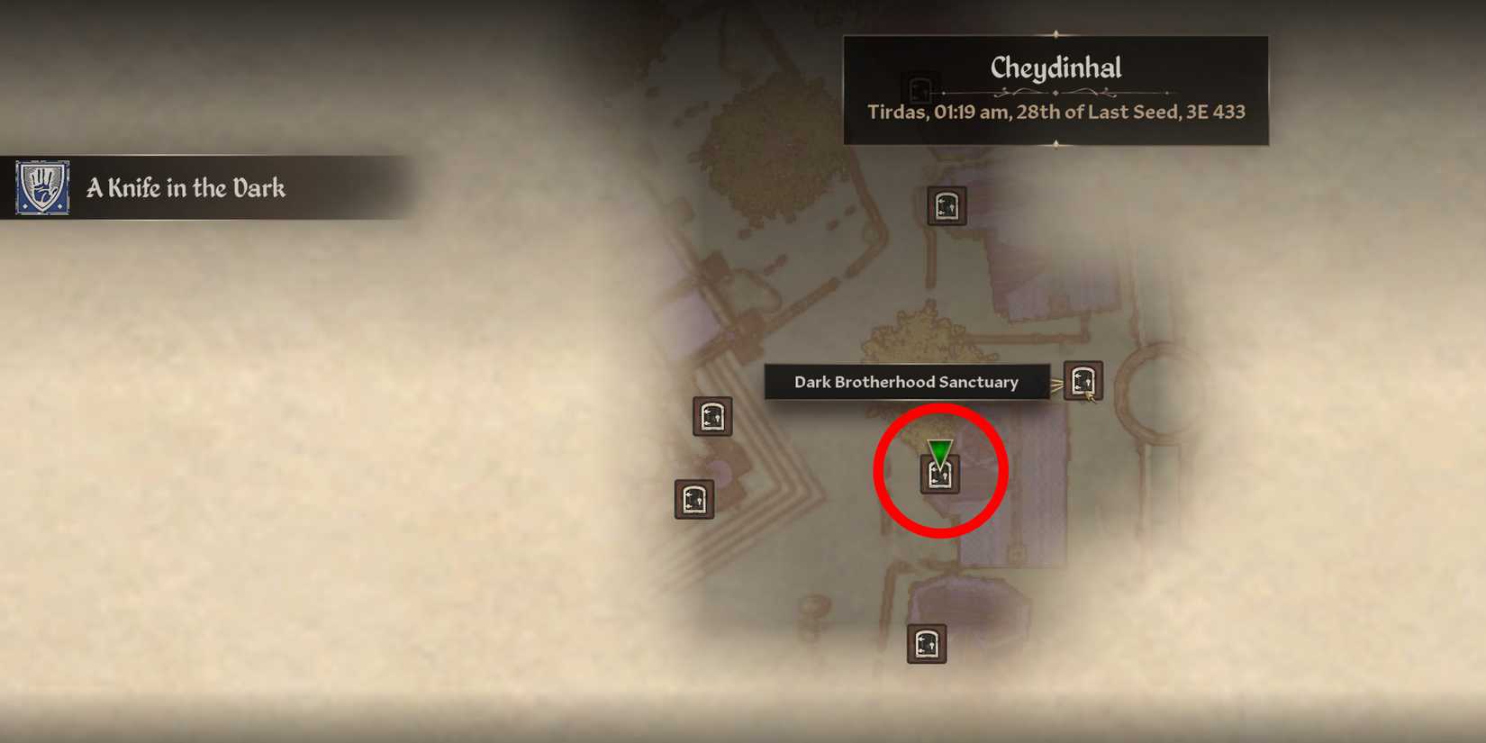 Oblivion Remastered Join Dark Brotherhood Walkthrough Cheydinhall Sanctuary Location