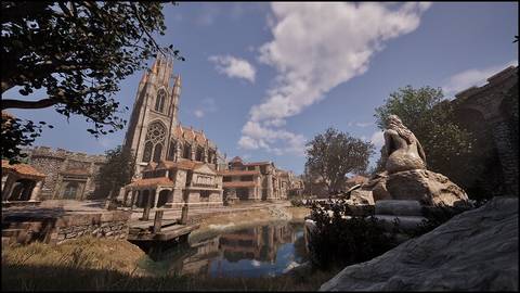 A leaked screenshot of the Chapel of Dibella from the Oblivion remaster