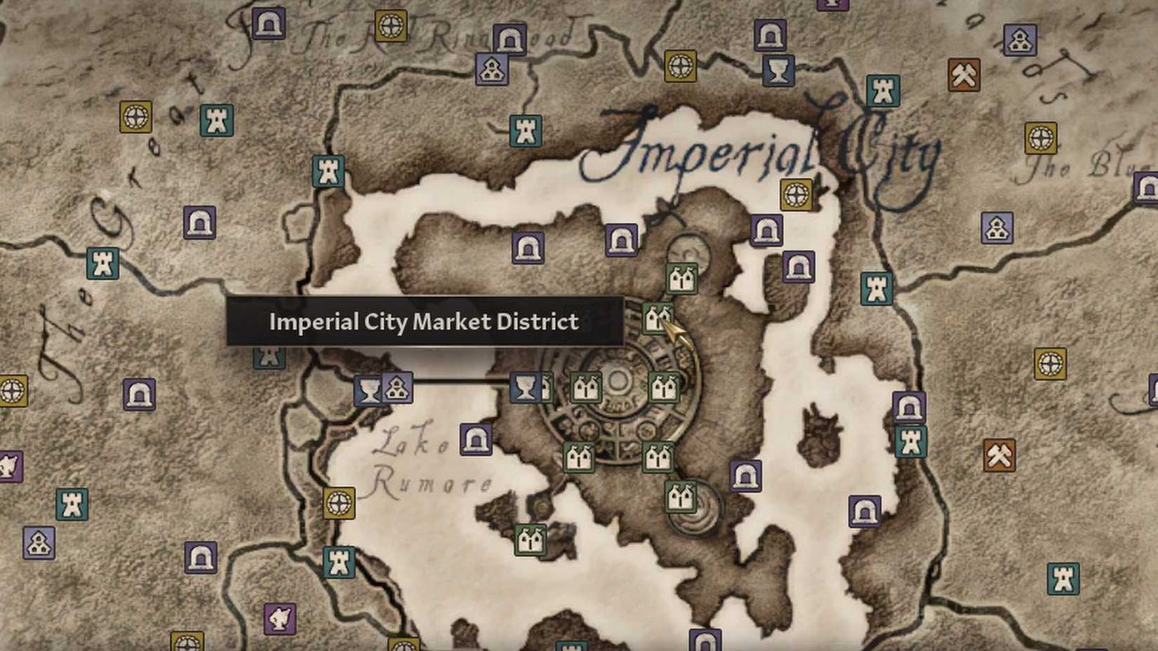 Oblivion Remastered Market District Map
