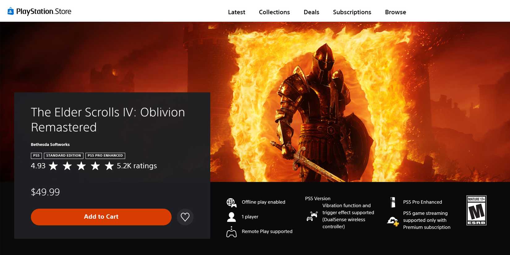 oblivion-remastered-ps-store