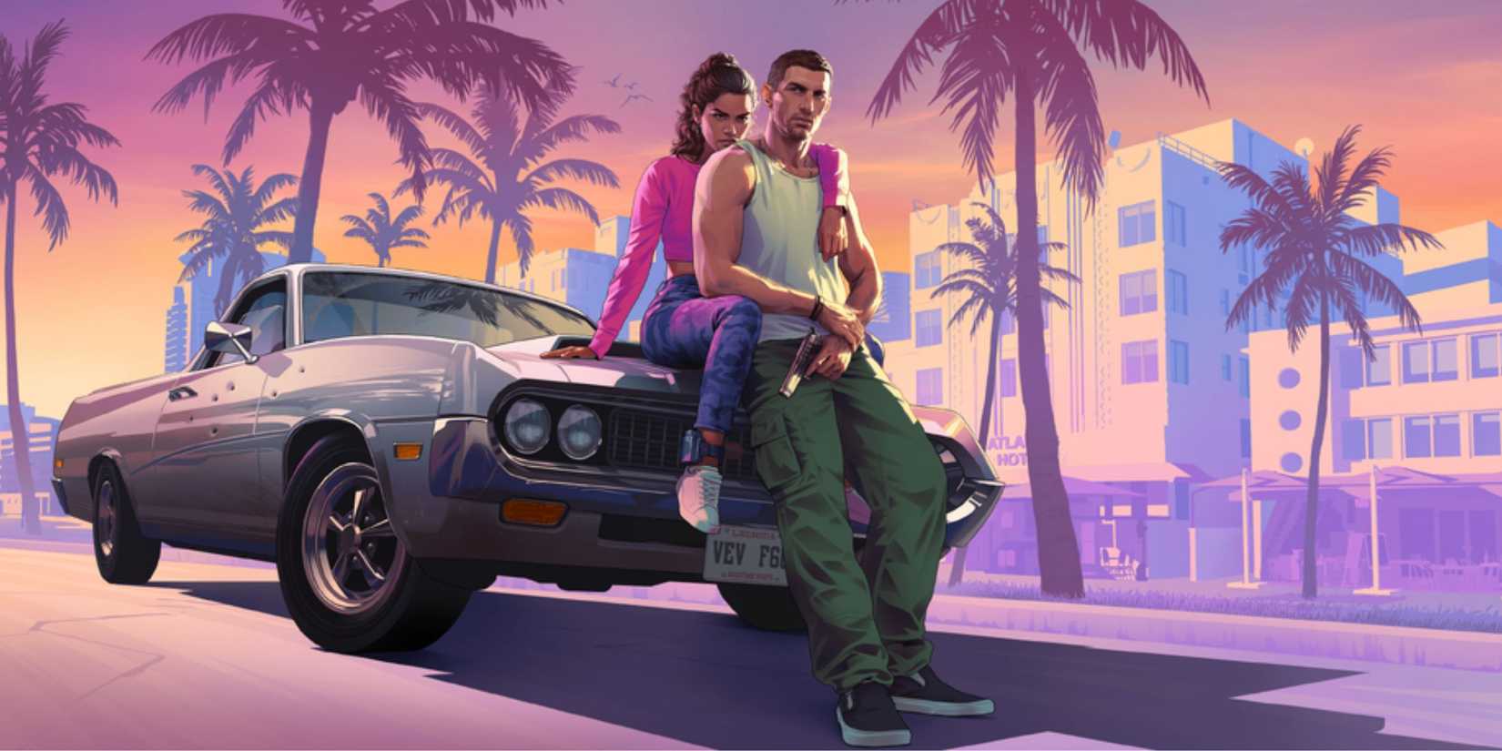 Official artwork of Lucia and Jason in Grand Theft Auto 6