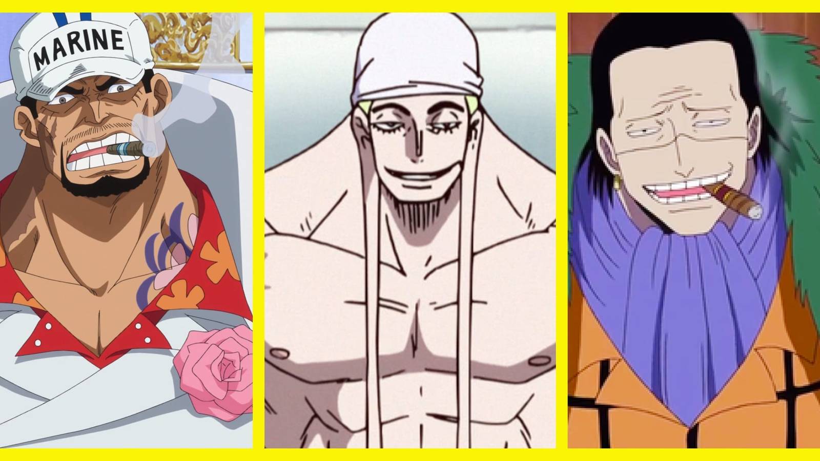 One Piece Arrogant Characters Akainu Crocodile Enel
