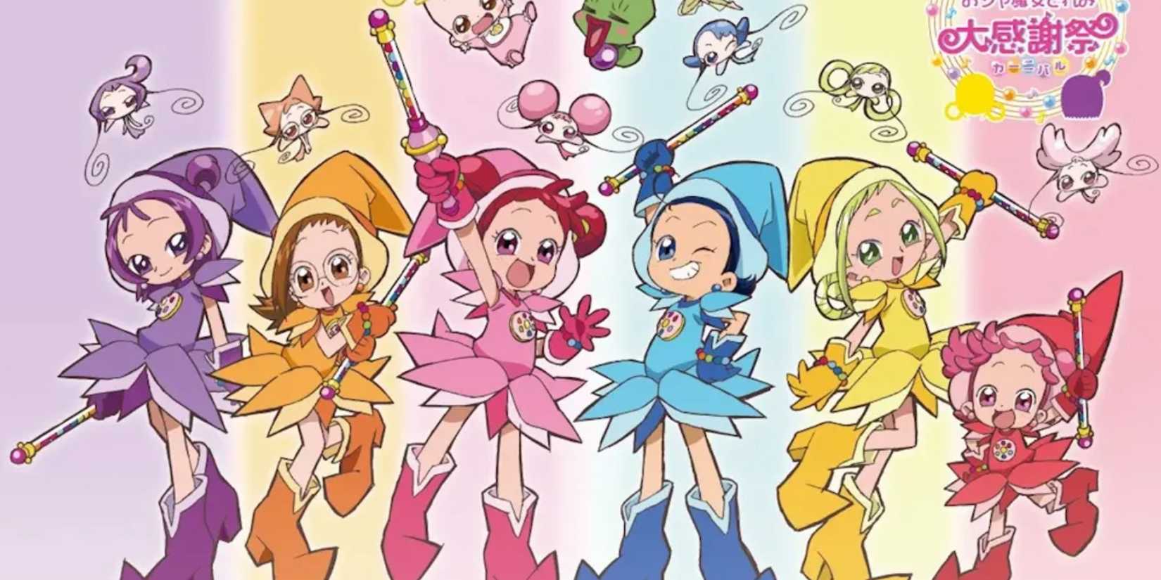Onpu, Hazuki, Doremi, Aiko, Momoko and Pop from Magical Doremi