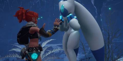 palworld-fan-artist-makes-human-form-lurantis-drawing-black-dress