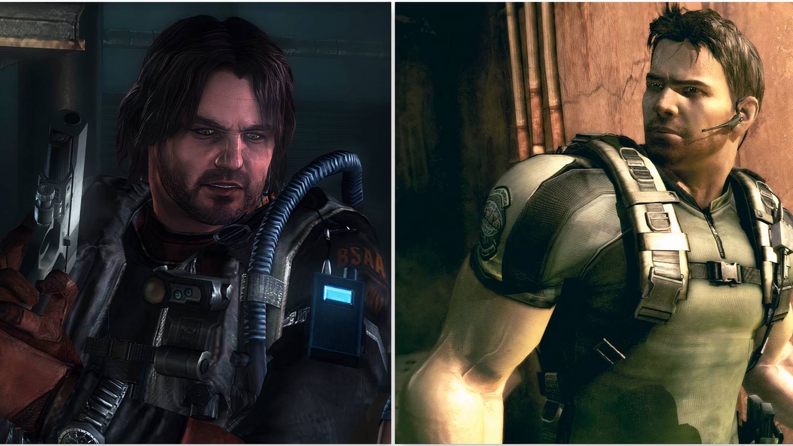Parker in Resident Evil Revelations and Chris in Resident Evil 5