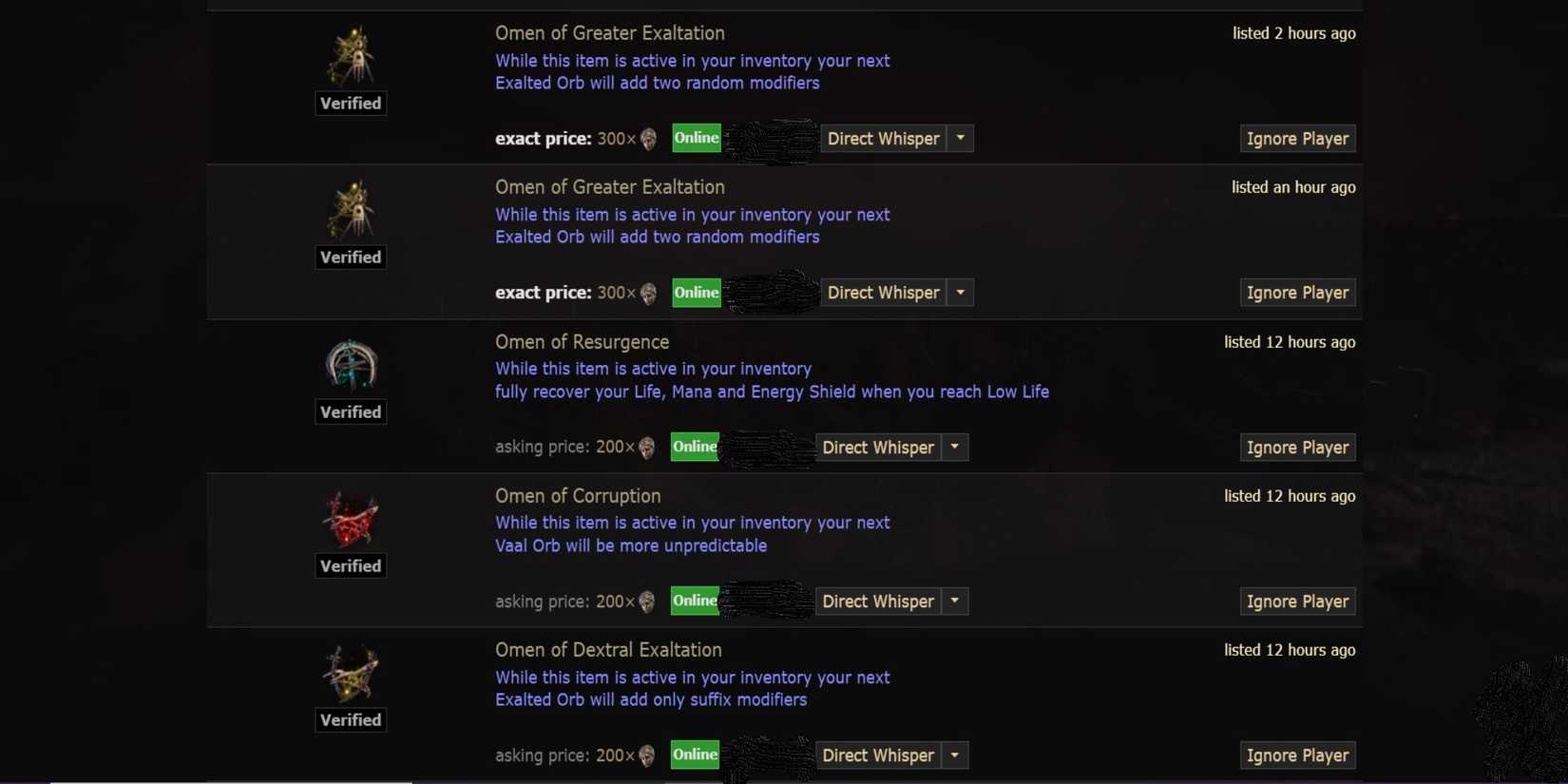 Path of Exile 2 Omens