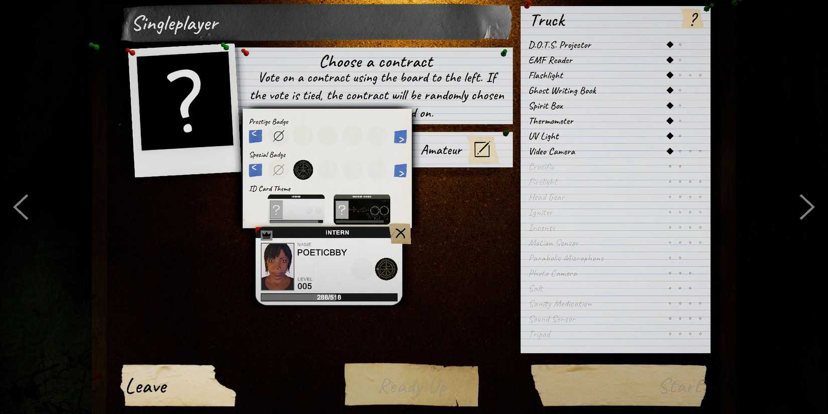 Phasmophobia Customize an ID Card